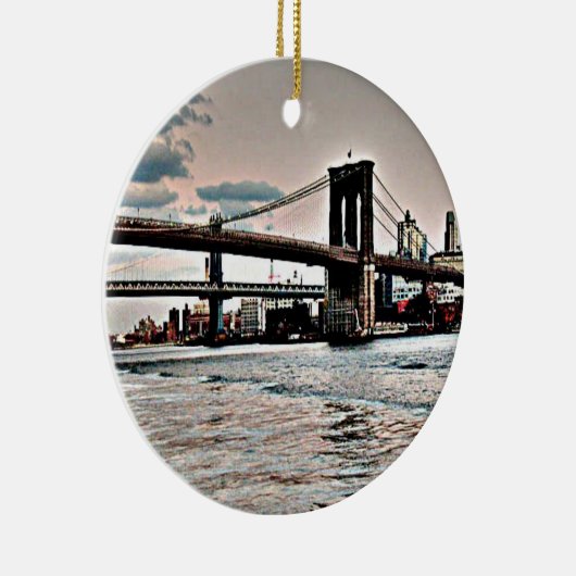 Brooklyn Bridge Keramik Ornament (Rechts)