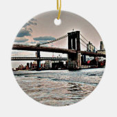 Brooklyn Bridge Keramik Ornament (Vorne)