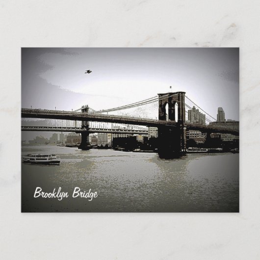 Brooklyn Bridge Kunstpostkarten Postkarte (Vorderseite)