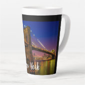 Brooklyn Bridge Landschaftliche Night View Milchtasse (Rechte Ecke)