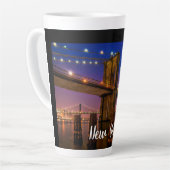 Brooklyn Bridge Landschaftliche Night View Milchtasse (Linke Ecke)