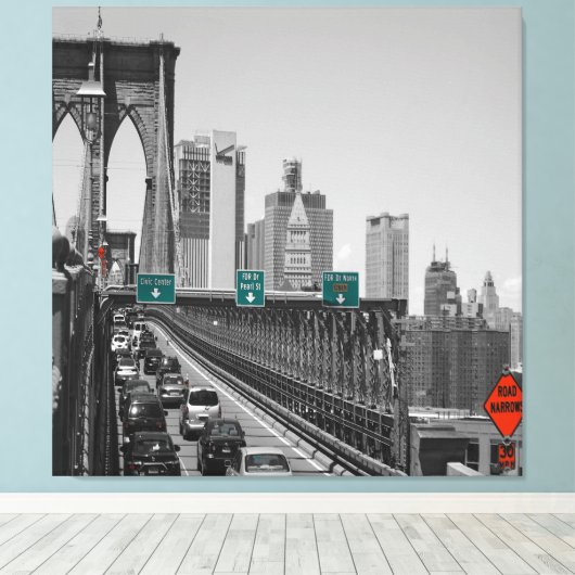 Brooklyn Bridge Leinwanddruck (Insitu (Holzboden))