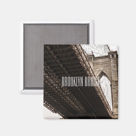 Brooklyn Bridge Magnet (Vorderseite/Rückseite)