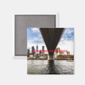 Brooklyn Bridge Magnet (Vorderseite/Rückseite)