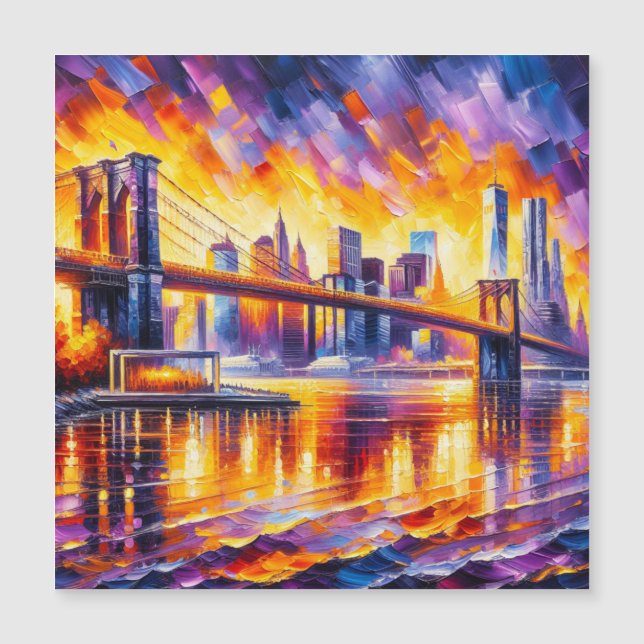BROOKLYN BRIDGE MAGNETKARTE (Vorderseite)