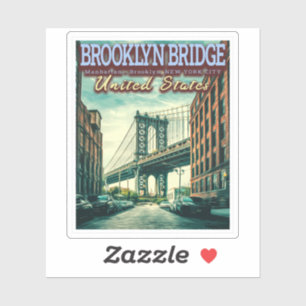 BROOKLYN BRIDGE - MANHATTAN - BROOKLYN - NEW YORK AUFKLEBER