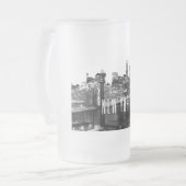Brooklyn Bridge Mattiert Glass Beer Tasse (Vorderseite Links)