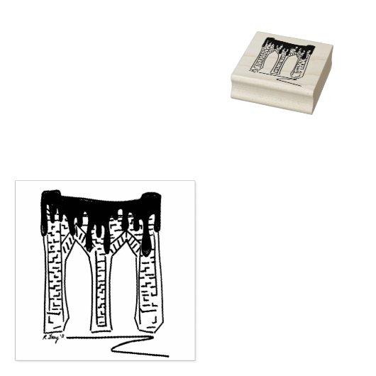 Brooklyn Bridge Melted Chocolate Valentine's Day Gummistempel (Stempel)