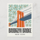 Brooklyn Bridge New York abstrakte Reise Postkarte (Vorderseite)