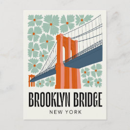 Brooklyn Bridge New York abstrakte Reise Postkarte