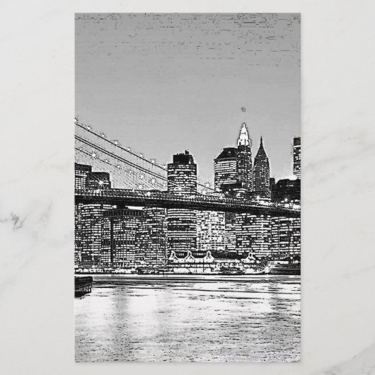 Brooklyn Bridge New York Briefpapier (Vorderseite)