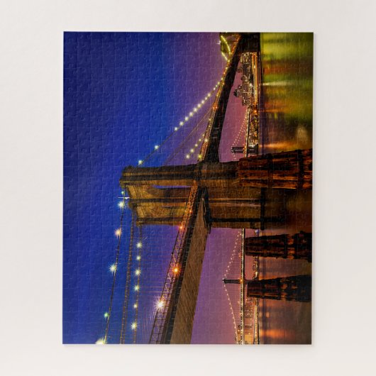 Brooklyn Bridge, New York City at Night Puzzle (Vertikal)
