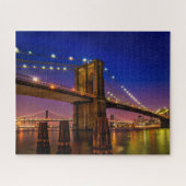 Brooklyn Bridge, New York City at Night Puzzle (Horizontal)