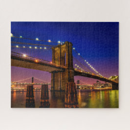 Brooklyn Bridge, New York City at Night Puzzle