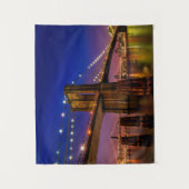 Brooklyn Bridge, New York City at Night Wandteppich (Vorderseite)