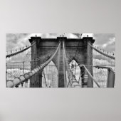Brooklyn Bridge New York City (Black & White) Poster (Vorne)