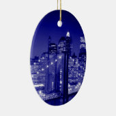 Brooklyn Bridge New York City Christmas Ornaments Keramikornament (Rechts)