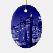 Brooklyn Bridge New York City Christmas Ornaments Keramikornament (Vorne)