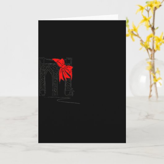 Brooklyn Bridge New York City Nyc Christmas T Shir Karte (Gelbe Blume)