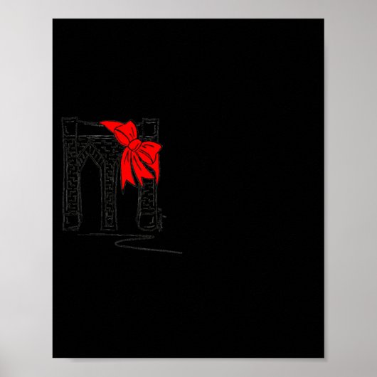 Brooklyn Bridge New York City Nyc Christmas T Shir Poster (Vorne)