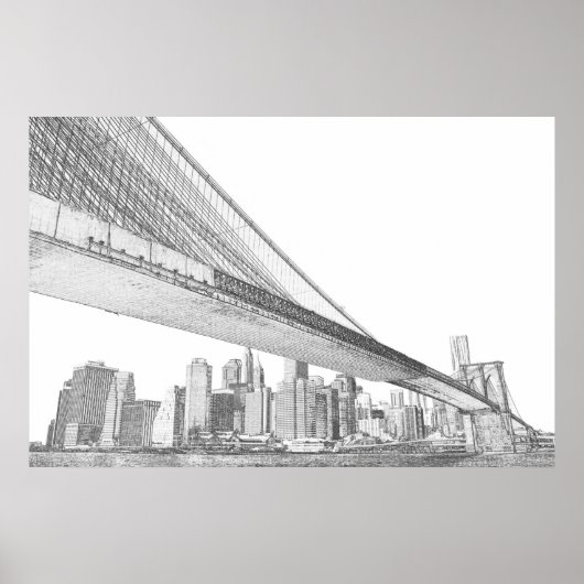 Brooklyn Bridge, New York City Poster (Vorne)