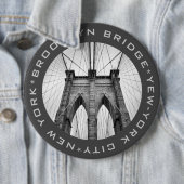 Brooklyn Bridge New York City Sehenswürdigkeit Cus Button (Beispiel)
