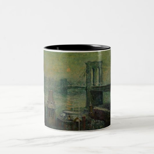 Brooklyn Bridge (New York City Sehenswürdigkeit) ( Zweifarbige Tasse (Mittel)