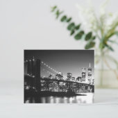 Brooklyn Bridge New York City Skyline Manhattan Postkarte (Stehend Vorderseite)
