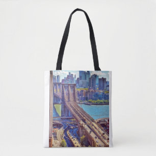 Brooklyn Bridge New York City Skyline Wandkunst Tasche