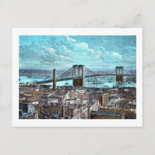Brooklyn Bridge, New York City Vintage Postkarte
