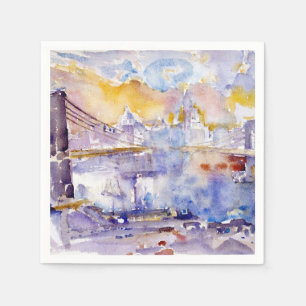 Brooklyn Bridge (New York City) (von John Marin) Serviette