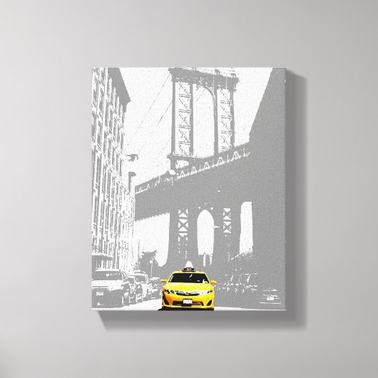 Brooklyn Bridge New York City Yellow Taxi Nyc Leinwanddruck (Vorderseite)