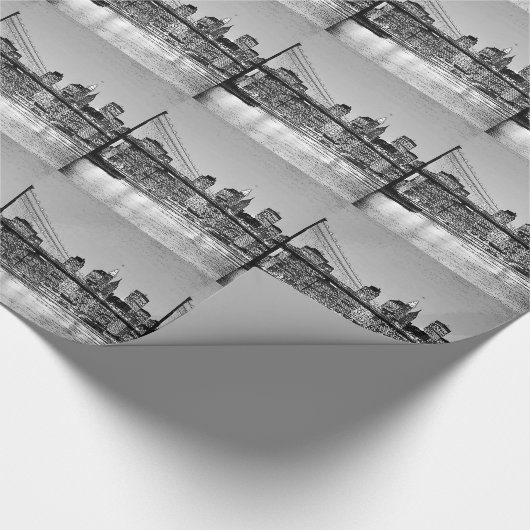 Brooklyn Bridge New York Geschenkpapier (Ecke)