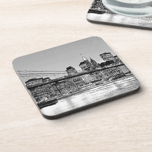 Brooklyn Bridge New York Getränkeuntersetzer (Linke Seite)