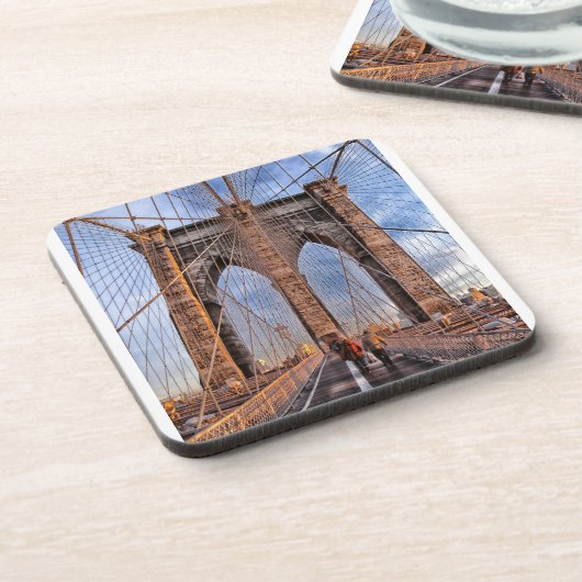 Brooklyn Bridge New York Getränkeuntersetzer (Linke Seite)