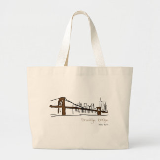 Brooklyn Bridge New York Illustration am Zug Jumbo Stoffbeutel