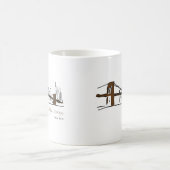 Brooklyn Bridge New York Illustration am Zug Kaffeetasse (Mittel)