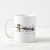 Brooklyn Bridge New York Illustration am Zug Kaffeetasse (Links)