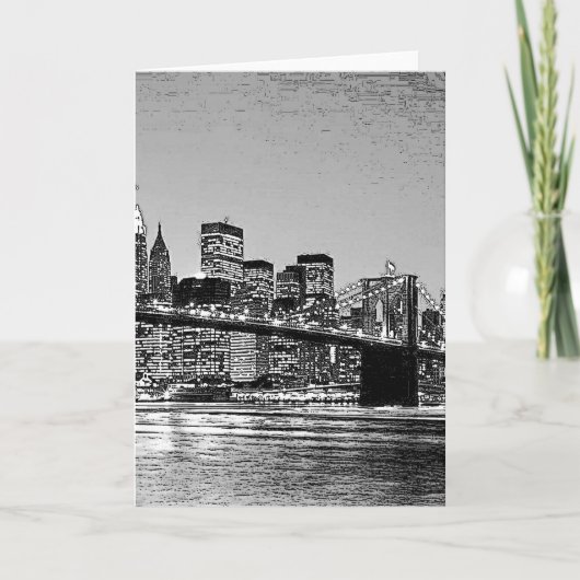 Brooklyn Bridge New York Karte (Vorderseite)