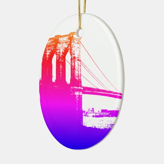 Brooklyn Bridge New York Keramik Ornament (Links)