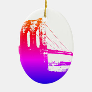 Brooklyn Bridge New York Keramik Ornament