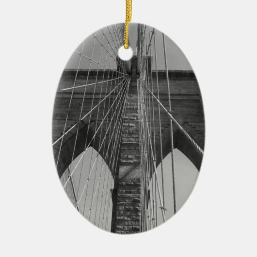 Brooklyn Bridge New York Keramik Ornament (Vorne)