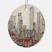 Brooklyn Bridge, New York Keramik Ornament (Links)