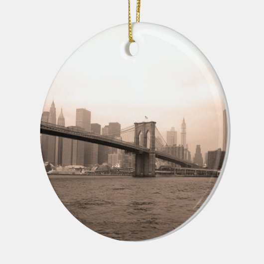 Brooklyn Bridge New York Keramikornament (Links)
