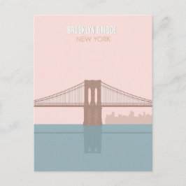 Brooklyn Bridge New York Minimalist Art Postkarte