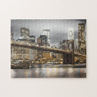 Brooklyn Bridge New York Nacht-Puzzle Puzzle
