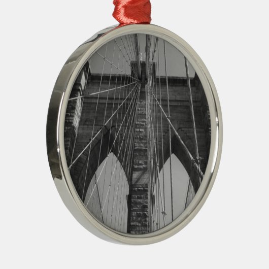 Brooklyn Bridge New York Ornament Aus Metall (Rechts)