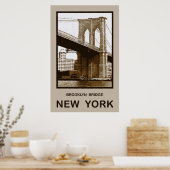Brooklyn Bridge New York Poster (Küche)