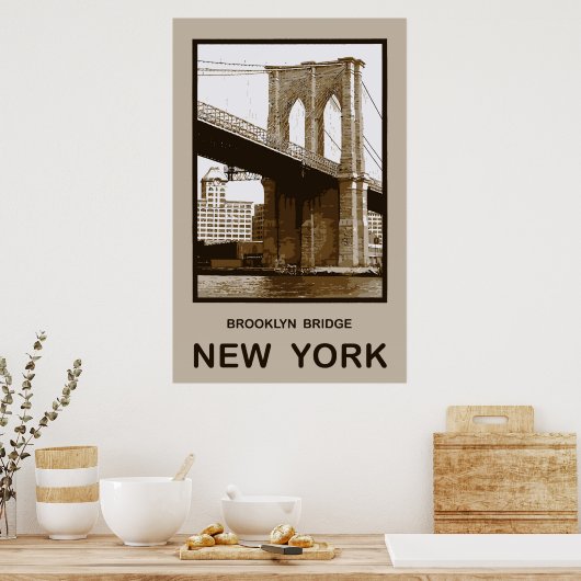 Brooklyn Bridge New York Poster (Küche)