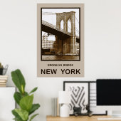 Brooklyn Bridge New York Poster (Heimbüro)